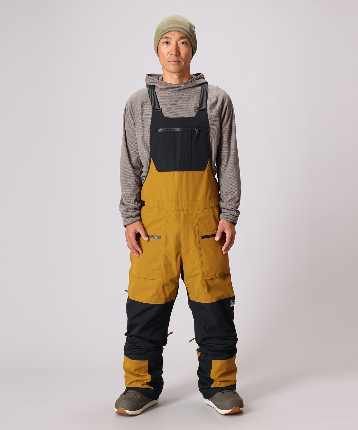 Mountain Hardwear マウンテンハードウェア　ビブ　パンツ ファーストトラックスビブ(S Olive Gold Black)│マウンテン