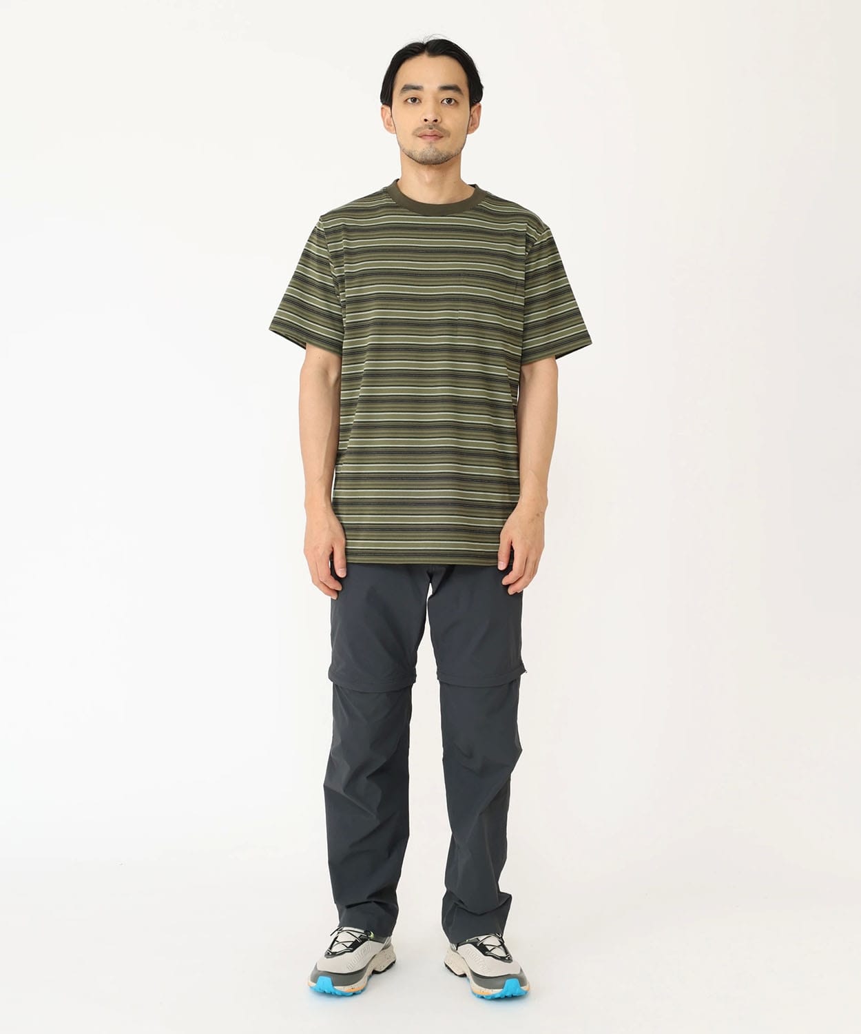ロウエクスポージャーショートスリーブ(S Combat Green Crag Stripe 