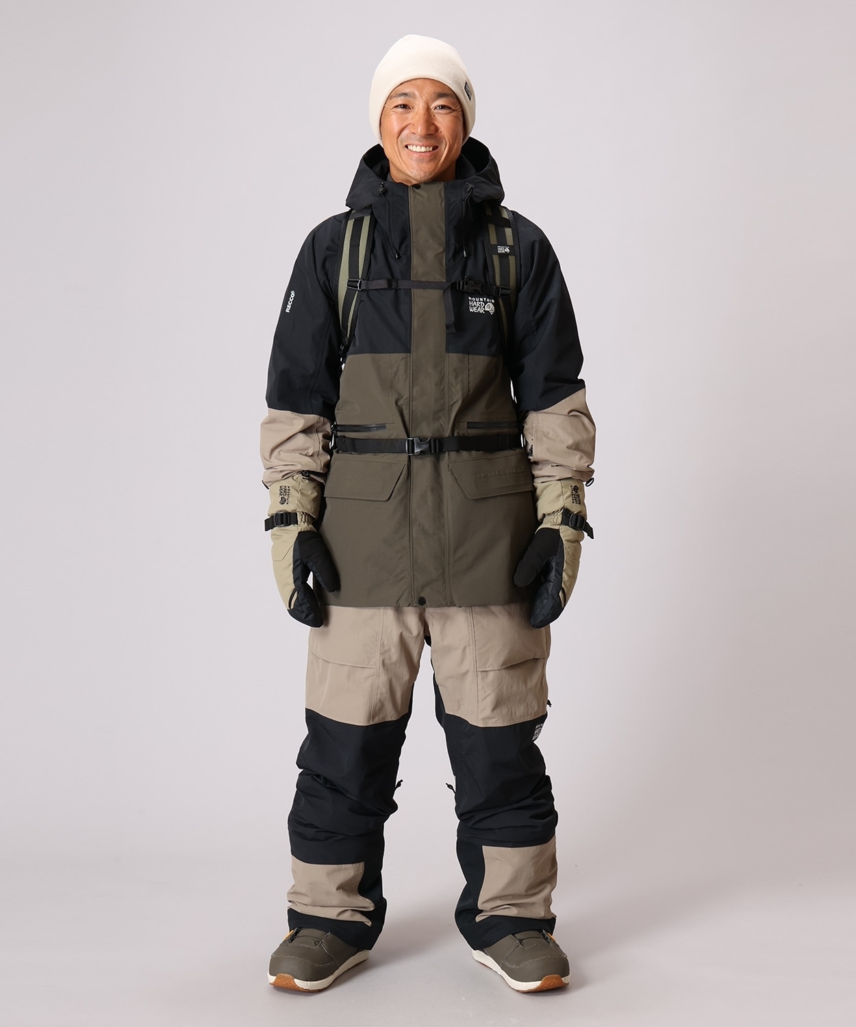 Mountain Hardwear マウンテンハードウェア　ビブ　パンツ ファーストトラックスビブ(S Olive Gold Black)│マウンテン