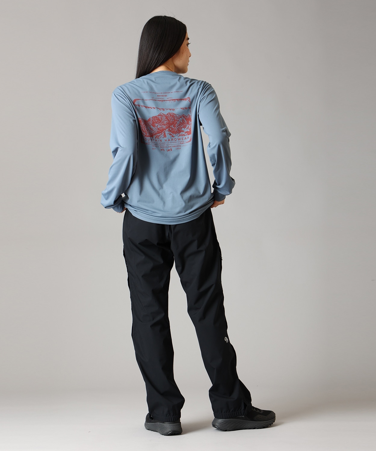 ハードウェアグラフィックロングスリーブ T(XS Adriatic Blue
