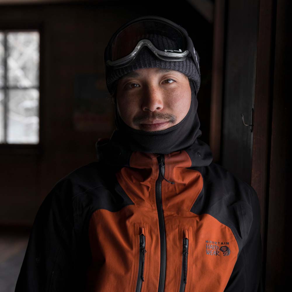Portrait of Keisuke Yoshida in MHW Boundary Ridge jacket.