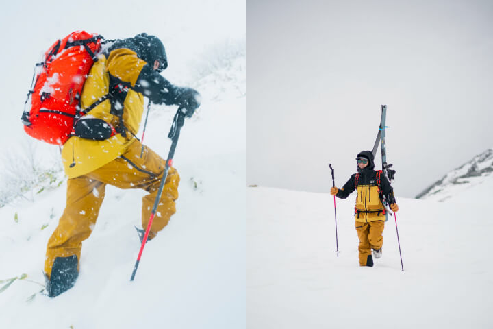 バックカントリーや雪山で違いを生むテクニカルなスノーウェア