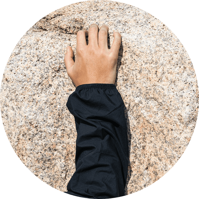 岩場に負けない耐久性